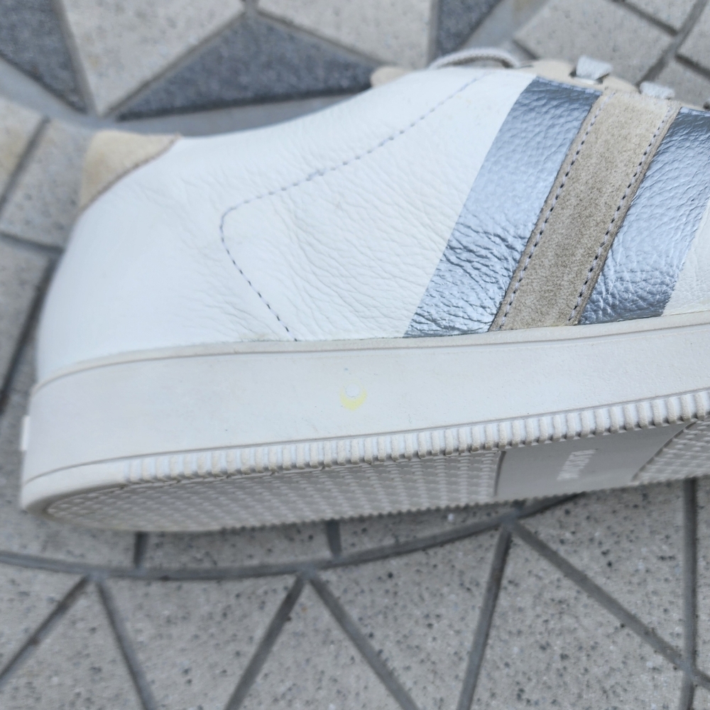 Blackstone SG41 White Leather Fur Lined Minimalist Sneakers 13 - Picture 8 of 10